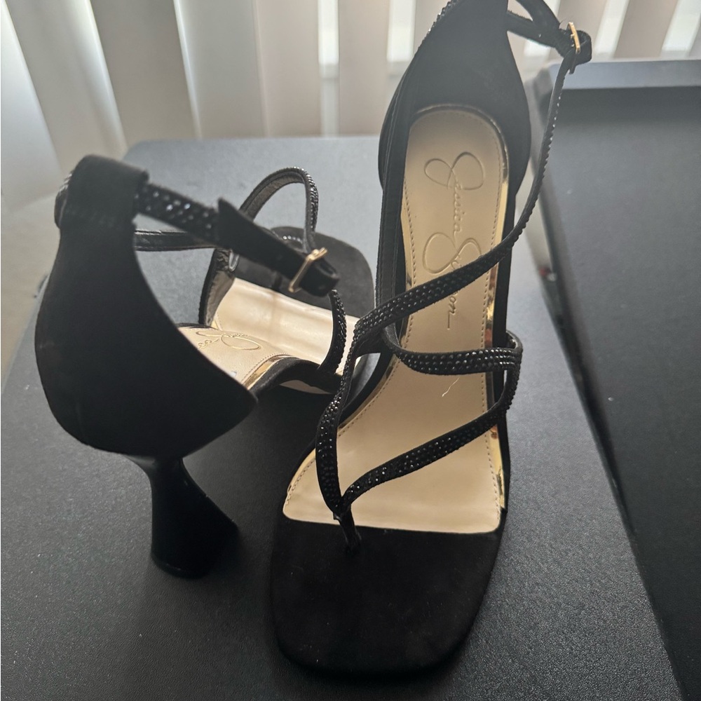 Elegant Black Strappy Heels
